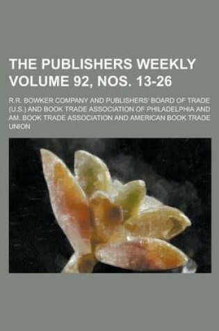 Cover of The Publishers Weekly Volume 92, Nos. 13-26