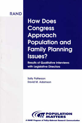 Book cover for How Does Congress Approach Population and Family Planning Issues?