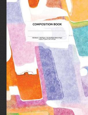 Book cover for Abstract Watercolor Composition Notebook, Unruled Blank Sketch Paper