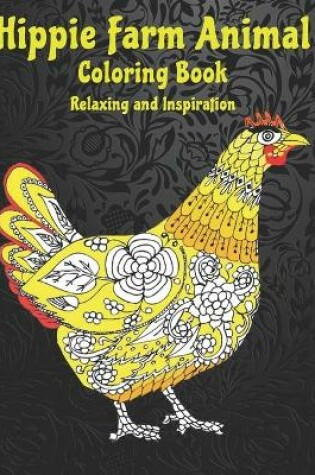Cover of Hippie Farm Animal - Coloring Book - Relaxing and Inspiration