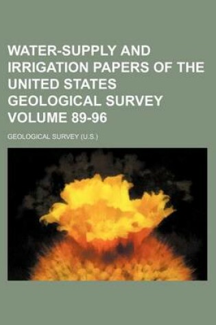 Cover of Water-Supply and Irrigation Papers of the United States Geological Survey Volume 89-96