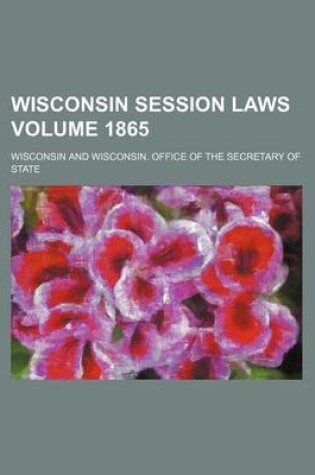 Cover of Wisconsin Session Laws Volume 1865