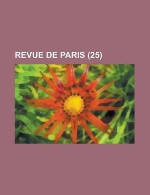 Book cover for Revue de Paris (25)