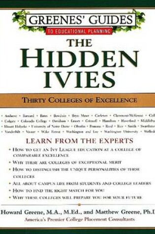 Cover of Greenes' Guides to Educational Planning: The Hidden Ivies