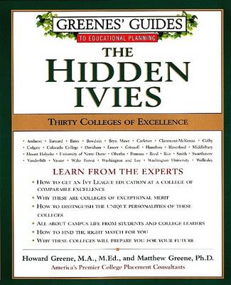 Cover of Greenes' Guides to Educational Planning: The Hidden Ivies