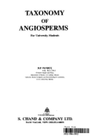 Cover of Taxonomy of Angiosperms