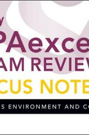 Cover of Wiley CPAexcel Exam Review 2022 Focus Notes – Business Environment and Concepts
