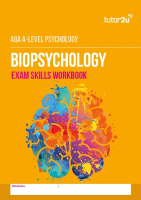Book cover for AQA A Level Psychology Biopsychology Exam Skills Workbook
