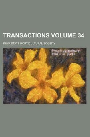 Cover of Transactions Volume 34