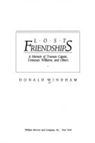 Cover of Lost Friendships