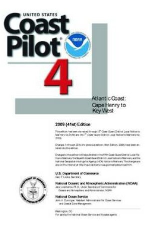 Cover of Us Coat Pilot 4 Atlantic Coast Cape Henry to Key West