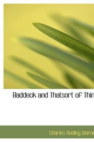 Cover of Baddeck and Thatsort of Thing