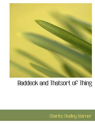 Book cover for Baddeck and Thatsort of Thing