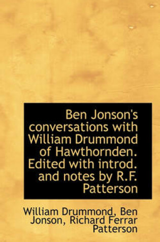 Cover of Ben Jonson's Conversations with William Drummond of Hawthornden. Edited with Introd. and Notes by R.