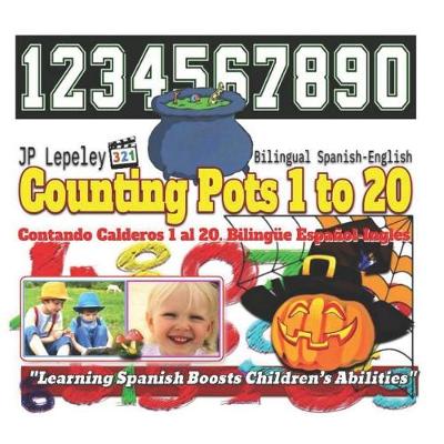 Book cover for Counting Pots 1 to 20. Bilingual Spanish-English