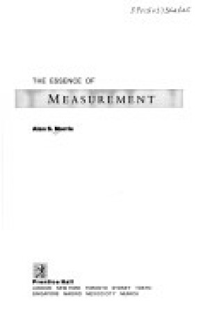 Cover of The Essence of Measurement