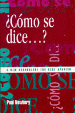 Cover of Como Se Dice...?