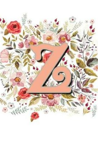 Cover of Z Monogram Letter Floral Wreath Notebook