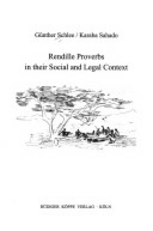 Cover of Rendille Proverbs in Their Social and Legal Context