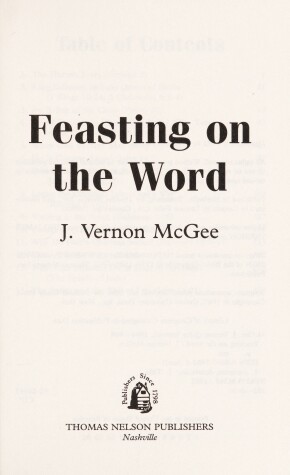 Book cover for Feasting on the Word