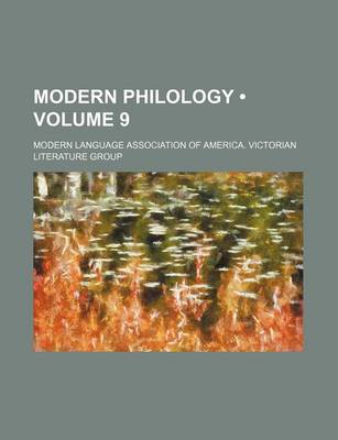 Book cover for Modern Philology (Volume 9 )