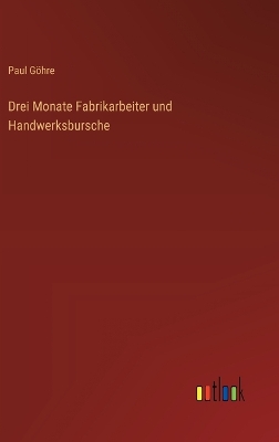 Book cover for Drei Monate Fabrikarbeiter und Handwerksbursche