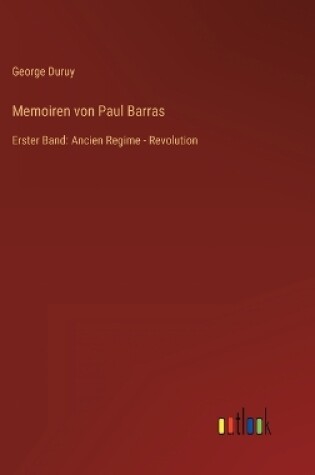 Cover of Memoiren von Paul Barras