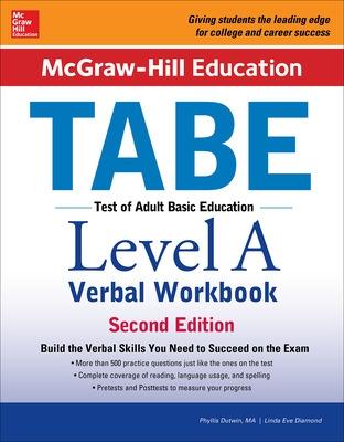 Book cover for McGraw-Hill Education TABE Level A Verbal Workbook, Second Edition