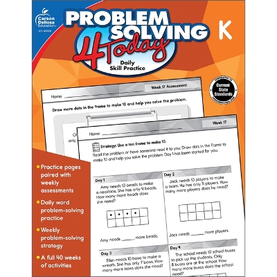 Book cover for Problem Solving 4 Today, Grade K