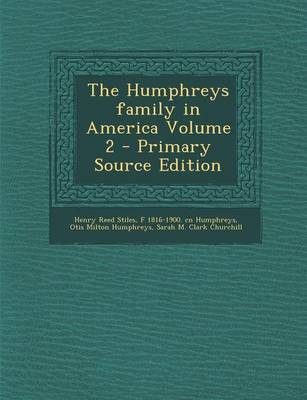 Book cover for The Humphreys Family in America Volume 2 - Primary Source Edition