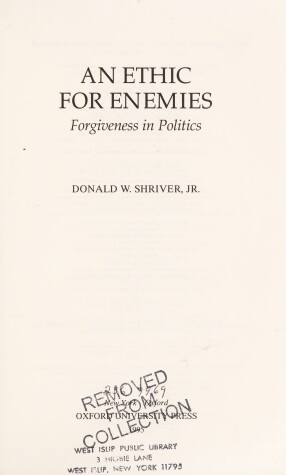 Book cover for An Ethic for Enemies