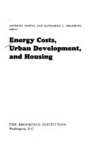 Cover of Energy Costs, Urban Development and Housing