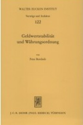 Cover of Geldwertstabilitat Und Wahrungsordnung