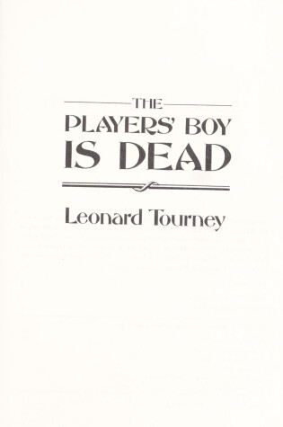 Cover of The Players' Boy is Dead