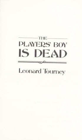 Book cover for The Players' Boy is Dead