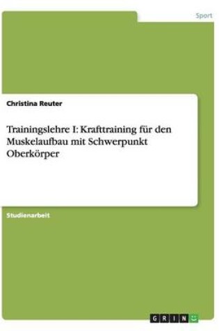 Cover of Trainingslehre I