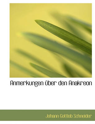 Book cover for Anmerkungen Uber Den Anakreon