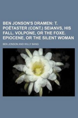 Cover of Ben Jonson's Dramen
