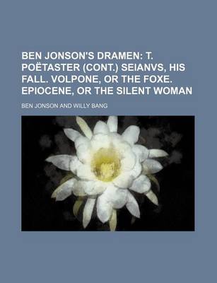 Book cover for Ben Jonson's Dramen