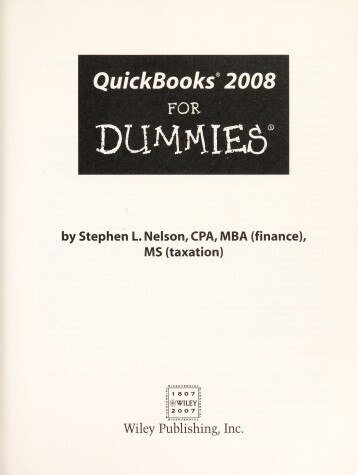 Book cover for QuickBooks 2008 For Dummies