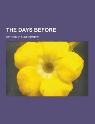 Book cover for The Days Before