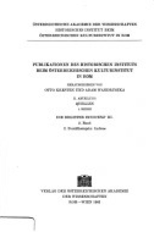 Cover of Die Register Innocenz III. / 2. Pontifikatsjahr 1199/1200