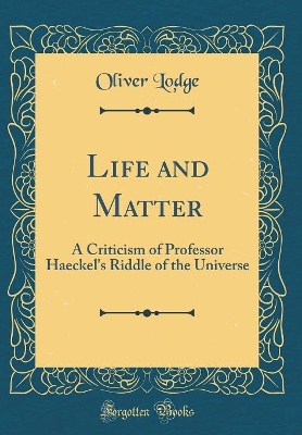 Book cover for Life and Matter