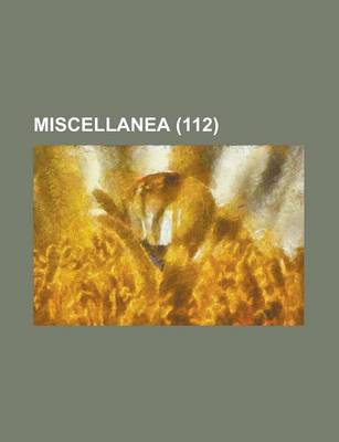 Book cover for Miscellanea (112)