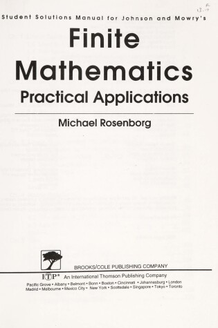 Cover of Finite Maths Ssm