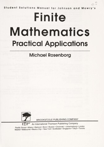 Book cover for Finite Maths Ssm