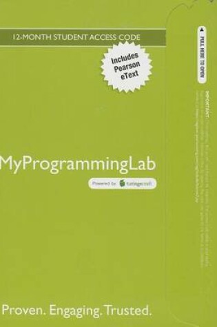 Cover of MyLab Programming with Pearson eText -- Access Code Card -- for Starting Out with C++