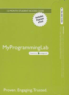 Book cover for MyLab Programming with Pearson eText -- Access Code Card -- for Starting Out with C++