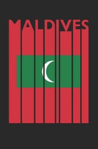 Cover of Vintage Maldives Notebook - Retro Maldives Planner - Maldivian Flag Diary - Maldives Travel Journal