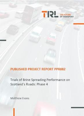 Book cover for Trials of brine spreading performance on Scotland's roads